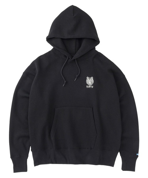 KAVU(カブー)の「KAVU/カブー OP Parka Bear/ワンポイント パーカー ベア(パーカー・メンズ・ライトグレー/ベージュ/ブラック・SMALL/LARGE/MEDIUM)」の2枚目の写真