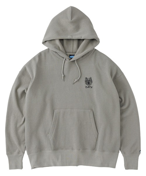 KAVU(カブー)の「KAVU/カブー OP Parka Bear/ワンポイント パーカー ベア(パーカー・メンズ・ライトグレー/ベージュ/ブラック・SMALL/LARGE/MEDIUM)」の10枚目の写真