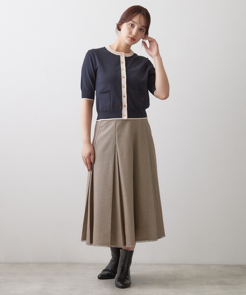DRESSTERIOR(ドレステリア)の「【UVカット/ウォッシャブル】クールタッチ ハーフスリーブカーデ(カーディガン/ボレロ・レディース・ネイビー/ライトブルー・36/38/40)」の7枚目の写真