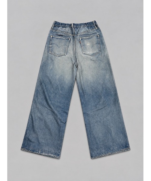 TOLQ（トルク）の「Trompe loeil Denim Sweat Pants（スウェットパンツ・メンズ・ブルー・3）」の2枚目の写真