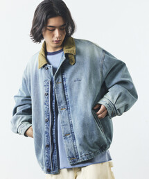 NAUTICA/ノーティカ ヴィンテージライク 中綿 襟コーデュロイ デニム ワークジャケット