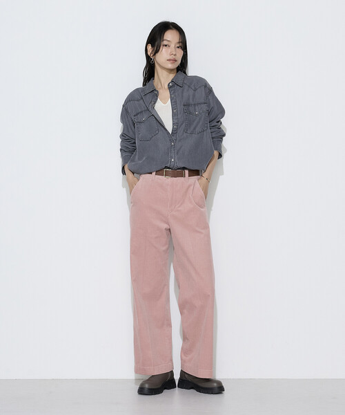 COMME CA Wardrobe（コムサワードローブ）の「【セットアップ対応】コットンコーデュロイ パンツ（その他パンツ・レディース・ピンク/ベージュ・7号/9号/11号）」の3枚目の写真