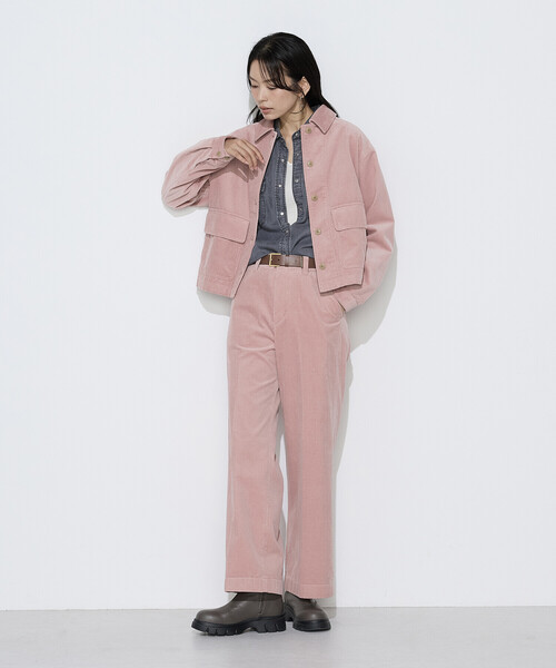 COMME CA Wardrobe（コムサワードローブ）の「【セットアップ対応】コットンコーデュロイ パンツ（その他パンツ・レディース・ピンク/ベージュ・7号/9号/11号）」の4枚目の写真