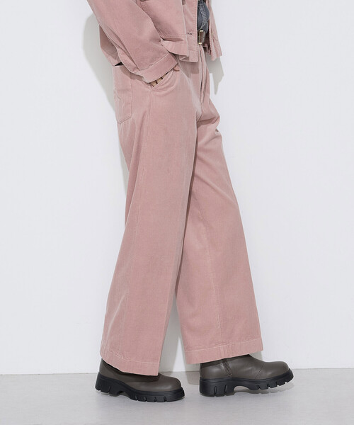 COMME CA Wardrobe（コムサワードローブ）の「【セットアップ対応】コットンコーデュロイ パンツ（その他パンツ・レディース・ピンク/ベージュ・7号/9号/11号）」の5枚目の写真