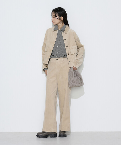 COMME CA Wardrobe（コムサワードローブ）の「【セットアップ対応】コットンコーデュロイ パンツ（その他パンツ・レディース・ピンク/ベージュ・7号/9号/11号）」の9枚目の写真