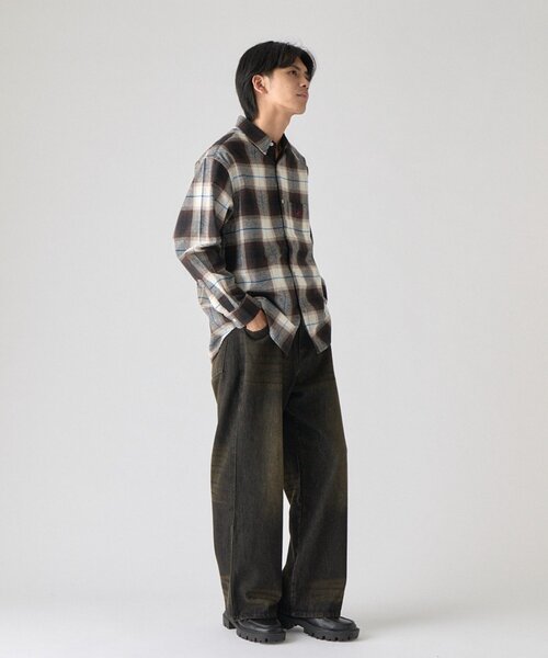 goocy（グーシー）の「【BHPC】ネルチェックシャツ（シャツ/ブラウス・メンズ・オフホワイト/サックスブルー・LARGE/MEDIUM）」の3枚目の写真