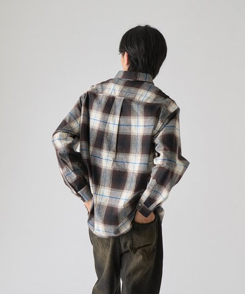 goocy（グーシー）の「【BHPC】ネルチェックシャツ（シャツ/ブラウス・メンズ・オフホワイト/サックスブルー・LARGE/MEDIUM）」の7枚目の写真