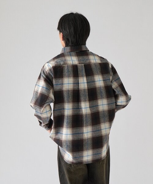 goocy（グーシー）の「【BHPC】ネルチェックシャツ（シャツ/ブラウス・メンズ・オフホワイト/サックスブルー・LARGE/MEDIUM）」の8枚目の写真