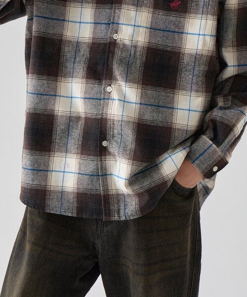 goocy（グーシー）の「【BHPC】ネルチェックシャツ（シャツ/ブラウス・メンズ・オフホワイト/サックスブルー・LARGE/MEDIUM）」の11枚目の写真