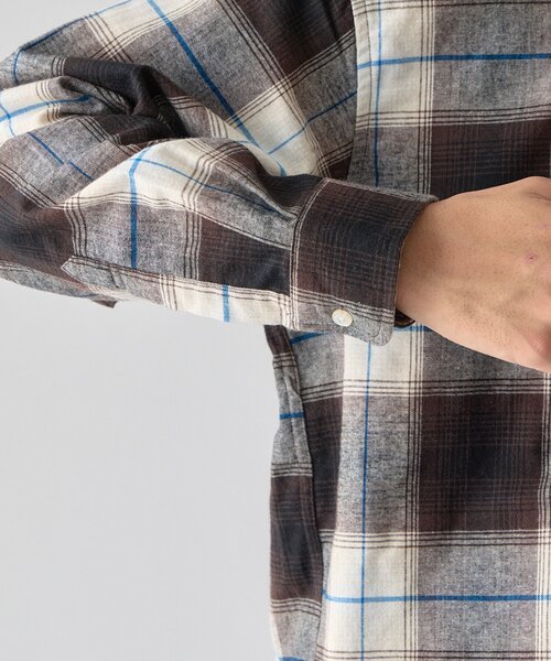 goocy（グーシー）の「【BHPC】ネルチェックシャツ（シャツ/ブラウス・メンズ・オフホワイト/サックスブルー・LARGE/MEDIUM）」の12枚目の写真