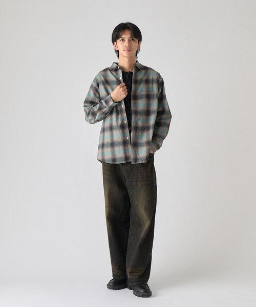 goocy（グーシー）の「【BHPC】ネルチェックシャツ（シャツ/ブラウス・メンズ・オフホワイト/サックスブルー・LARGE/MEDIUM）」の14枚目の写真