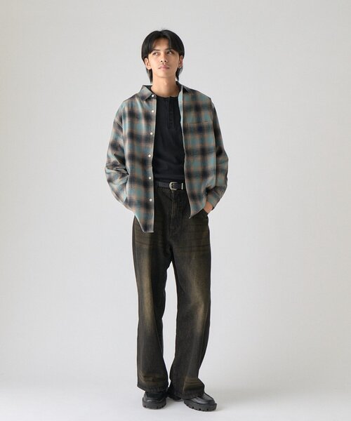 goocy（グーシー）の「【BHPC】ネルチェックシャツ（シャツ/ブラウス・メンズ・オフホワイト/サックスブルー・LARGE/MEDIUM）」の15枚目の写真
