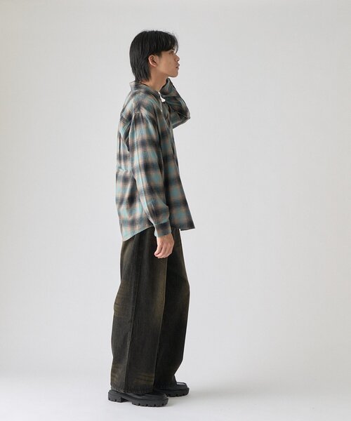 goocy（グーシー）の「【BHPC】ネルチェックシャツ（シャツ/ブラウス・メンズ・オフホワイト/サックスブルー・LARGE/MEDIUM）」の18枚目の写真