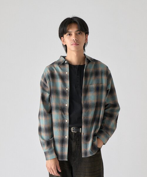 goocy（グーシー）の「【BHPC】ネルチェックシャツ（シャツ/ブラウス・メンズ・オフホワイト/サックスブルー・LARGE/MEDIUM）」の19枚目の写真
