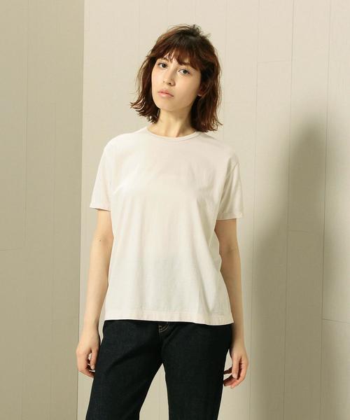 BEAUTY&YOUTH UNITED ARROWS（ビューティーアンドユースユナイテッドアローズ）の「BY TRADITIONAL コットンバイオクルーネックTシャツ（Tシャツ/カットソー・レディース・ホワイト/ブラック/ダークブラウン/コバルトブルー/ベージュ/オリーブ・FREE）」の4枚目の写真