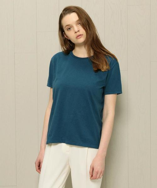 BEAUTY&YOUTH UNITED ARROWS（ビューティーアンドユースユナイテッドアローズ）の「BY TRADITIONAL コットンバイオクルーネックTシャツ（Tシャツ/カットソー・レディース・ホワイト/ブラック/ダークブラウン/コバルトブルー/ベージュ/オリーブ・FREE）」の6枚目の写真