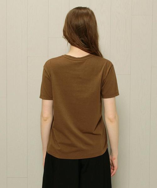 BEAUTY&YOUTH UNITED ARROWS（ビューティーアンドユースユナイテッドアローズ）の「BY TRADITIONAL コットンバイオクルーネックTシャツ（Tシャツ/カットソー・レディース・ホワイト/ブラック/ダークブラウン/コバルトブルー/ベージュ/オリーブ・FREE）」の8枚目の写真