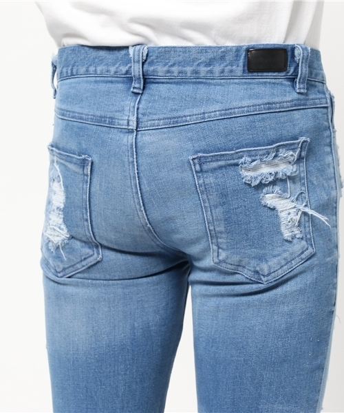 DANKE SCHON(ダンケシェーン)の「DankeSchon/ダンケシェーン/Zip Damege Denim(デニムパンツ・メンズ・インディゴブルー・LARGE/SMALL/X-LARGE/MEDIUM)」の6枚目の写真