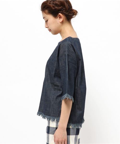 LBC（エルビーシー）の「5.75OZフリンジブラウス              （シャツ/ブラウス・レディース・ダークブルー/ネイビー・MEDIUM/LARGE）」の3枚目の写真