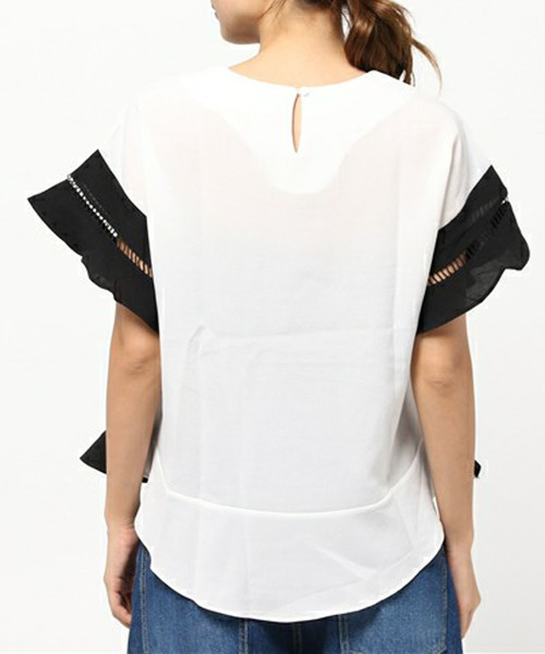 PLAIN CLOTHING（プレーンクロージング）の「切り替えブラウス【PLAIN CLOTHING】（シャツ/ブラウス・レディース・ブルー/ベージュ/ネイビー/ブラック・FREE）」の14枚目の写真