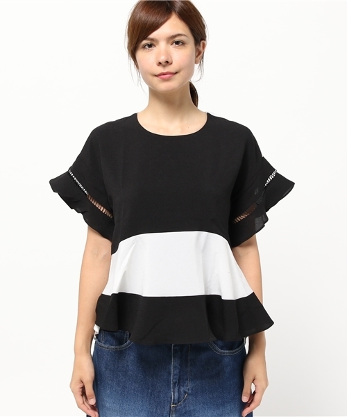 PLAIN CLOTHING（プレーンクロージング）の「切り替えブラウス【PLAIN CLOTHING】（シャツ/ブラウス・レディース・ブルー/ベージュ/ネイビー/ブラック・FREE）」の12枚目の写真