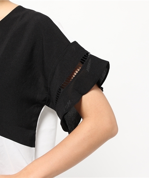 PLAIN CLOTHING（プレーンクロージング）の「切り替えブラウス【PLAIN CLOTHING】（シャツ/ブラウス・レディース・ブルー/ベージュ/ネイビー/ブラック・FREE）」の9枚目の写真