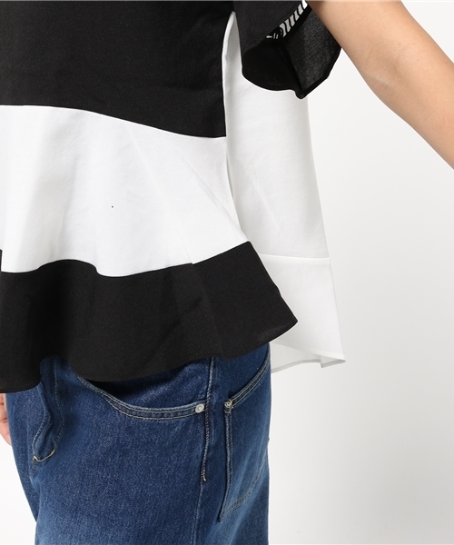 PLAIN CLOTHING（プレーンクロージング）の「切り替えブラウス【PLAIN CLOTHING】（シャツ/ブラウス・レディース・ブルー/ベージュ/ネイビー/ブラック・FREE）」の10枚目の写真