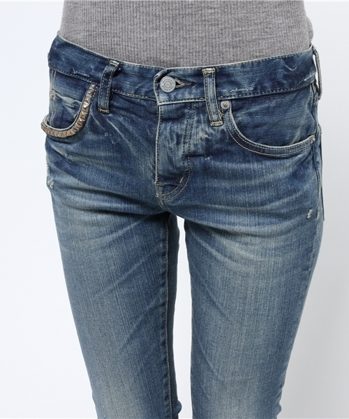 HYSTERIC GLAMOUR（ヒステリックグラマー）の「SP加工SデニムスリムPT（デニムパンツ・レディース・インディゴブルー・XX-SMALL/X-SMALL/SMALL/MEDIUM）」の5枚目の写真