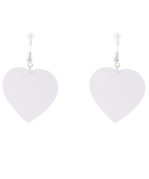 DING(ディング)の「DING/ハートピアス(ピアス(両耳用)・レディース・ブラック/レッド/ホワイト・FREE)」の2枚目の写真