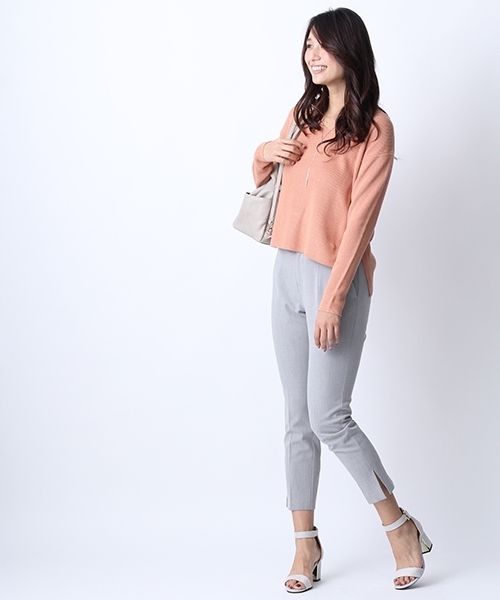 Andemiu（アンデミュウ）の「【椿オイル配合!保湿効果】ＭＯＩＳＴＵＲＥスラックスパンツ747843（その他パンツ・レディース・ブラック/ライトグレー/ライトブルー・LARGE/MEDIUM/SMALL/XX-SMALL）」の8枚目の写真