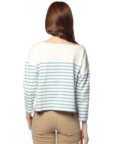 Kastane(カスタネ)の「転換ボーダーP/O(Tシャツ/カットソー・レディース・ネイビー/ブルー系その他/ブルー/レッド/アイボリー/グレー・FREE)」の7枚目の写真