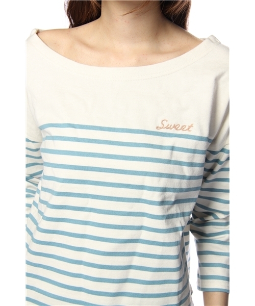 Kastane(カスタネ)の「転換ボーダーP/O(Tシャツ/カットソー・レディース・ネイビー/ブルー系その他/ブルー/レッド/アイボリー/グレー・FREE)」の8枚目の写真