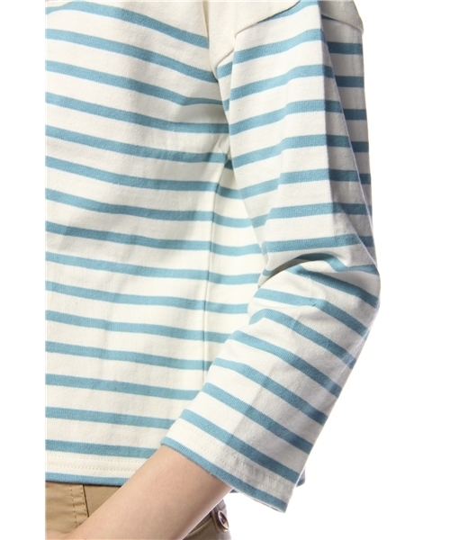 Kastane(カスタネ)の「転換ボーダーP/O(Tシャツ/カットソー・レディース・ネイビー/ブルー系その他/ブルー/レッド/アイボリー/グレー・FREE)」の11枚目の写真