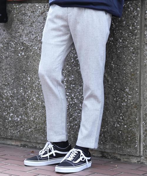 coen(コーエン)の「【手洗い可】ウォッシャブルウールタックテーパードイージーパンツ(その他パンツ・メンズ・その他1/その他2/ネイビー/グレー・LARGE/MEDIUM/SMALL/X-LARGE)」の1枚目の写真