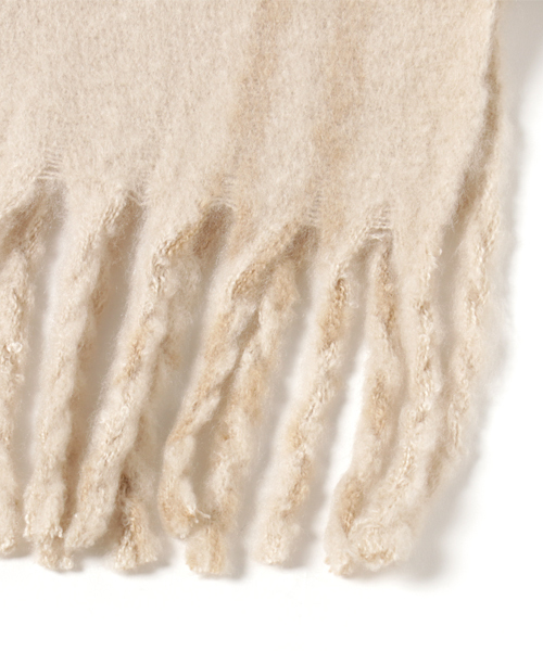 niko and...（ニコアンド）の「オリジナルライン入りフリンジストール【niko and ...】（ストール/ショール・レディース・ベージュ/グレー/イエロー・0）」の5枚目の写真