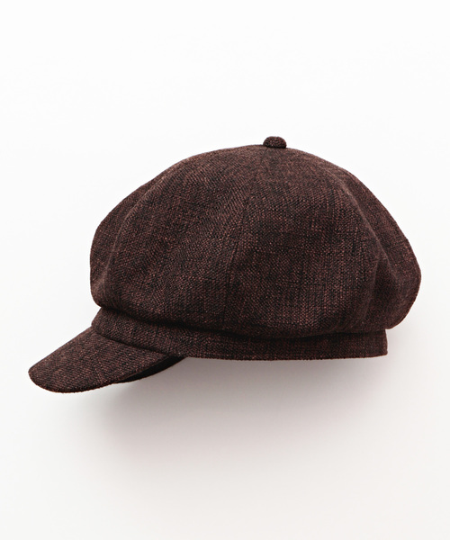 チャイハネ（チャイハネ）の「【チャイハネ】麻混シンプルキャスケット（キャスケット・レディース・パープル/ブルー/サンドベージュ/レッド/ブラック・FREE）」の3枚目の写真