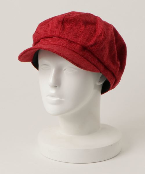 チャイハネ（チャイハネ）の「【チャイハネ】麻混シンプルキャスケット（キャスケット・レディース・パープル/ブルー/サンドベージュ/レッド/ブラック・FREE）」の7枚目の写真