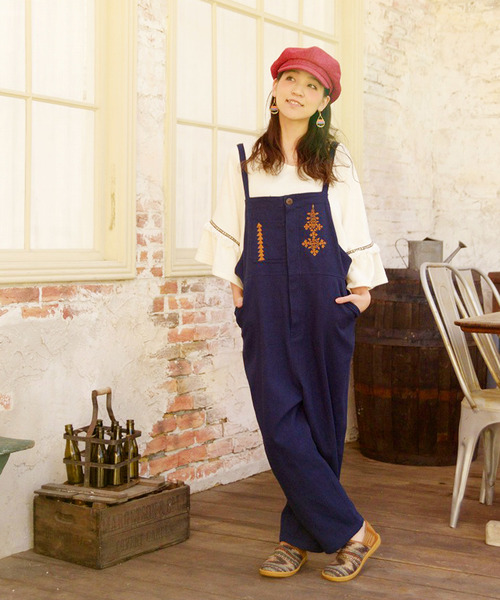 チャイハネ（チャイハネ）の「【チャイハネ】麻混シンプルキャスケット（キャスケット・レディース・パープル/ブルー/サンドベージュ/レッド/ブラック・FREE）」の9枚目の写真