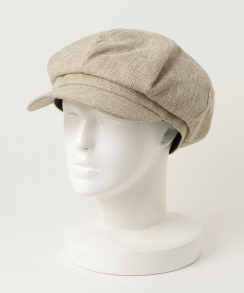 チャイハネ（チャイハネ）の「【チャイハネ】麻混シンプルキャスケット（キャスケット・レディース・パープル/ブルー/サンドベージュ/レッド/ブラック・FREE）」の4枚目の写真