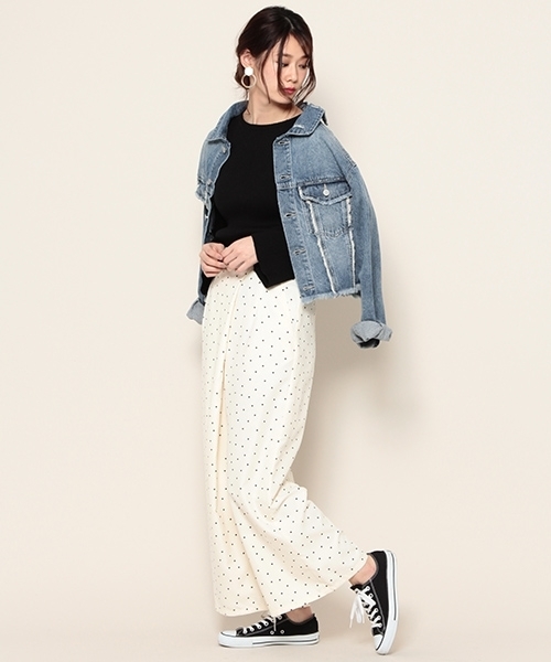 PAGEBOY（ページボーイ）の「ドットラップワイドパンツ（その他パンツ・レディース・ホワイト系その他/ブラック系その他・FREE）」の5枚目の写真