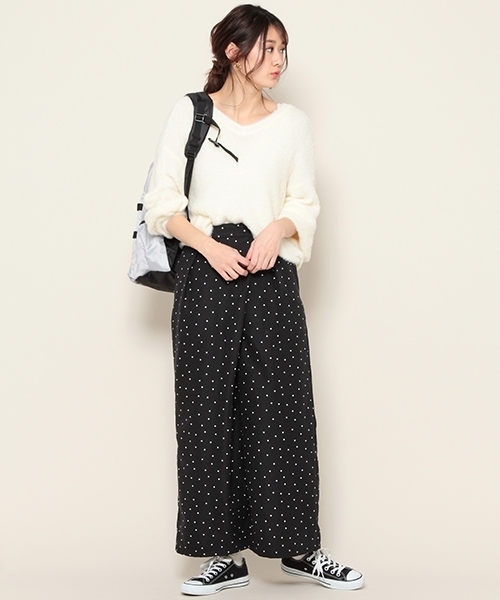 PAGEBOY（ページボーイ）の「ドットラップワイドパンツ（その他パンツ・レディース・ホワイト系その他/ブラック系その他・FREE）」の6枚目の写真