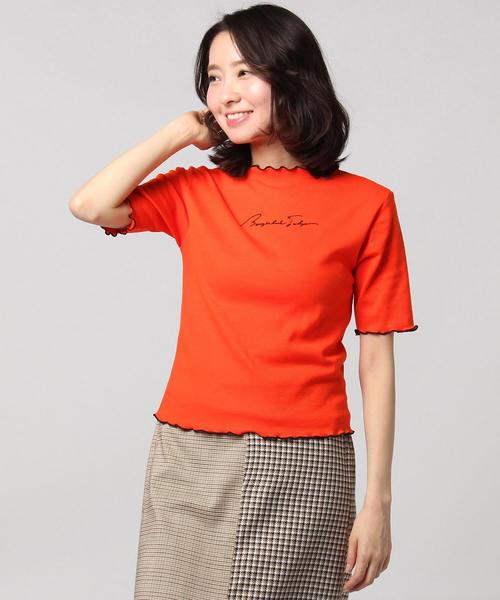 WHO'S WHO gallery（フーズフーギャラリー）の「BOOGIE BACKメローDRAW半袖TEE（Tシャツ/カットソー・レディース・ホワイト/ブルー/イエロー/オレンジ/ブラック/パープル/ブラウン/マスタード/ボルドー・FREE）」の9枚目の写真