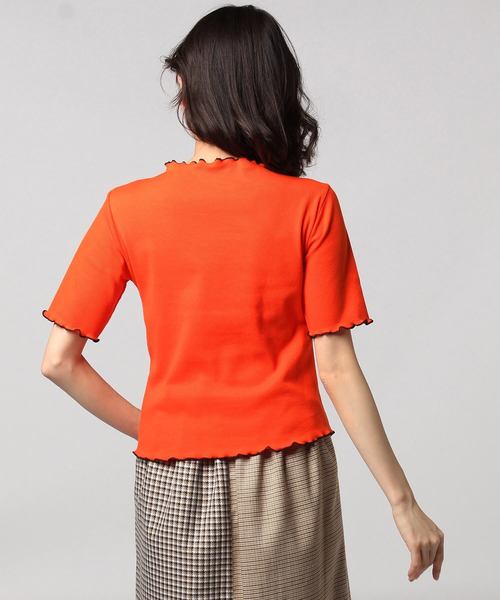 WHO'S WHO gallery（フーズフーギャラリー）の「BOOGIE BACKメローDRAW半袖TEE（Tシャツ/カットソー・レディース・ホワイト/ブルー/イエロー/オレンジ/ブラック/パープル/ブラウン/マスタード/ボルドー・FREE）」の11枚目の写真