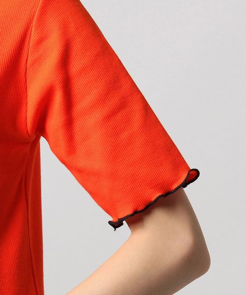 WHO'S WHO gallery（フーズフーギャラリー）の「BOOGIE BACKメローDRAW半袖TEE（Tシャツ/カットソー・レディース・ホワイト/ブルー/イエロー/オレンジ/ブラック/パープル/ブラウン/マスタード/ボルドー・FREE）」の13枚目の写真