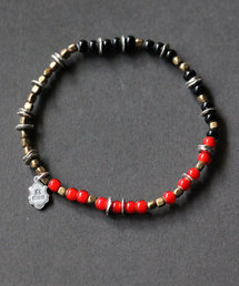 amp japan | Triple part Beads -Red-(ビーズ ブレスレット)(ブレスレット)
