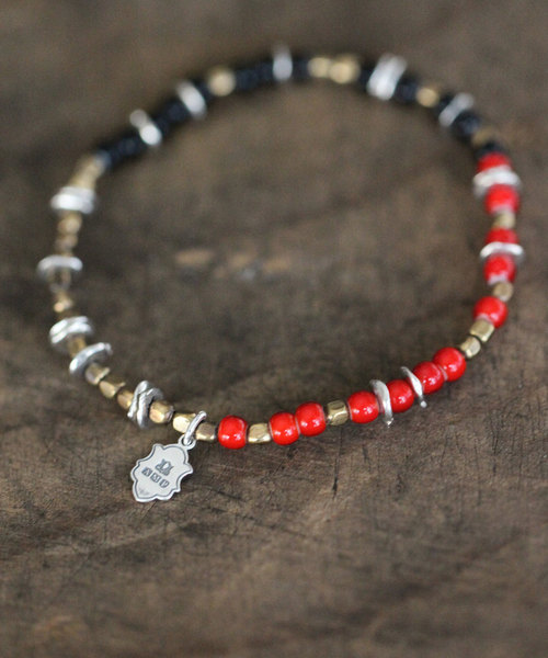 amp japan（アンプジャパン）の「Triple part Beads -Red-(ビーズ ブレスレット)（ブレスレット・メンズ・レッド・FREE）」の3枚目の写真
