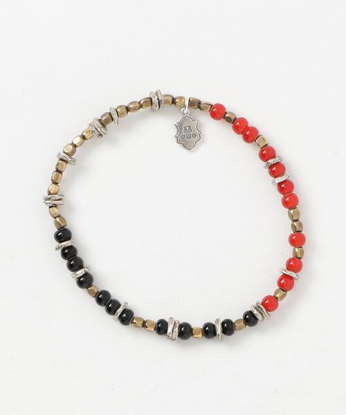 amp japan（アンプジャパン）の「Triple part Beads -Red-(ビーズ ブレスレット)（ブレスレット・メンズ・レッド・FREE）」の4枚目の写真