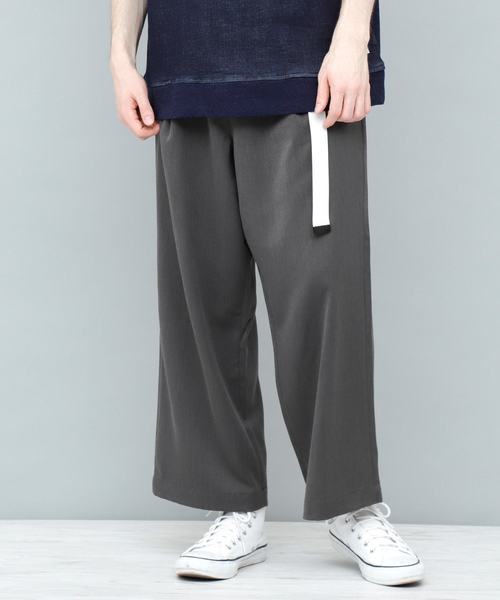 EMMA CLOTHES（エマクローズ）の「TRタックワイドパンツ/WIDE LEG TROUSERS（その他パンツ・メンズ・ネイビー/ライトグレー/ブラック系その他/チャコールグレー/ブラック・M/L）」の3枚目の写真