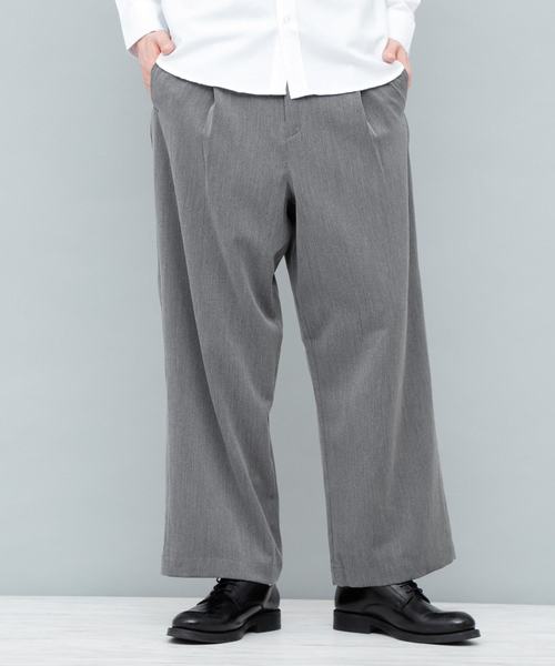 EMMA CLOTHES（エマクローズ）の「TRタックワイドパンツ/WIDE LEG TROUSERS（その他パンツ・メンズ・ネイビー/ライトグレー/ブラック系その他/チャコールグレー/ブラック・M/L）」の11枚目の写真