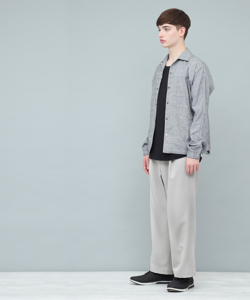 EMMA CLOTHES（エマクローズ）の「TRタックワイドパンツ/WIDE LEG TROUSERS（その他パンツ・メンズ・ネイビー/ライトグレー/ブラック系その他/チャコールグレー/ブラック・M/L）」の12枚目の写真